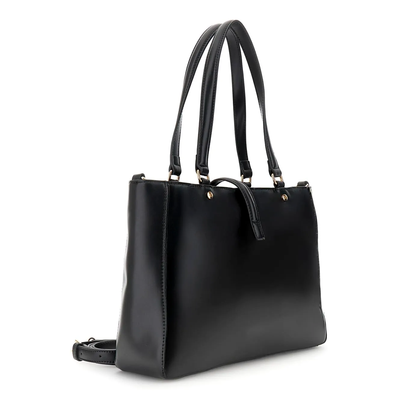 CafèNoir Intrecciato Tote Donna Effetto Pelle Nera Unica