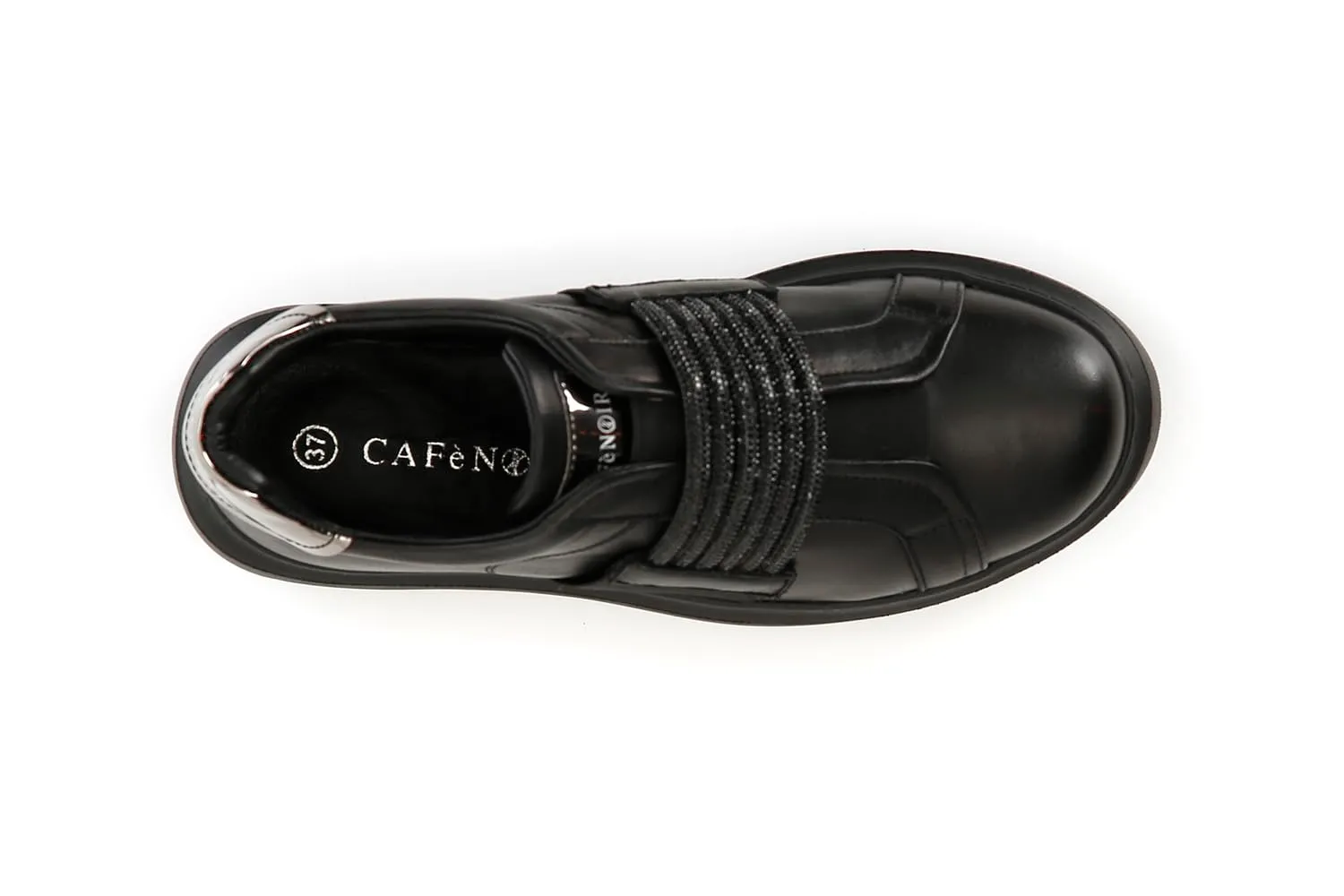 CafèNoir Sneakers Pelle Strass Donna Bianco