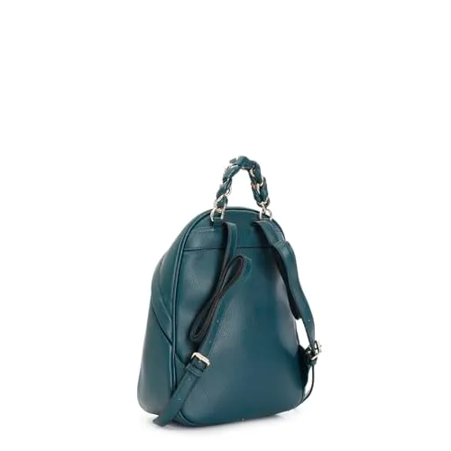 CafèNoir Zaino Verde Logo Rilievo con Zip