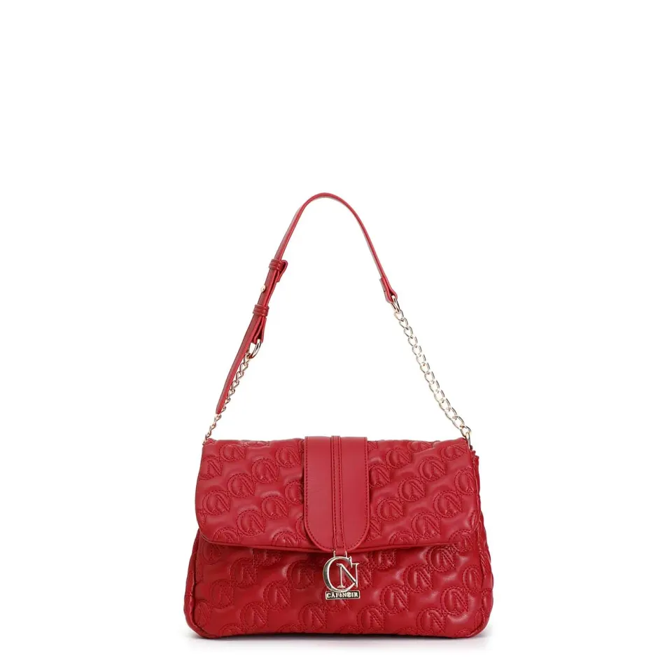 CafèNoir Borsa Pattina Rossa Trapuntata Logo Catena