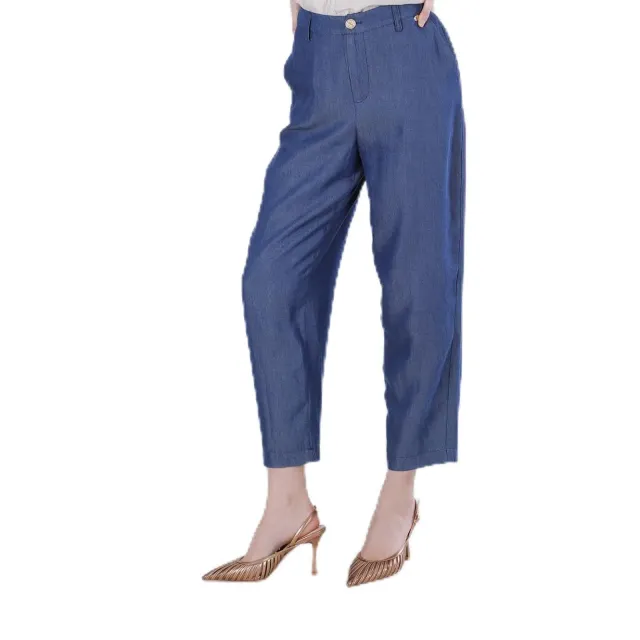 CafèNoir Cocoon Tencel Denim pantaloni donna indaco