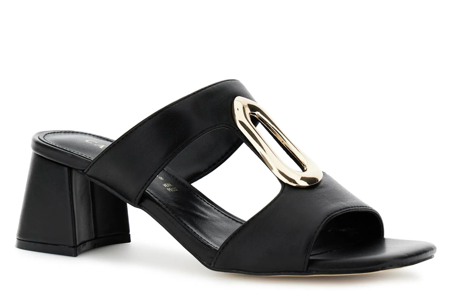 CafèNoir Ciabatta Donna Doppia Fascia Metallo Tacco 6 cm
