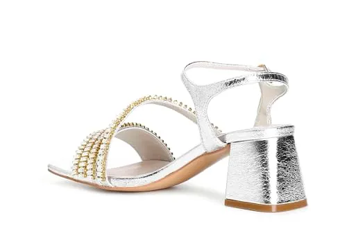 CafèNoir Gilda Sandali Strass Donna 39 EU Argento