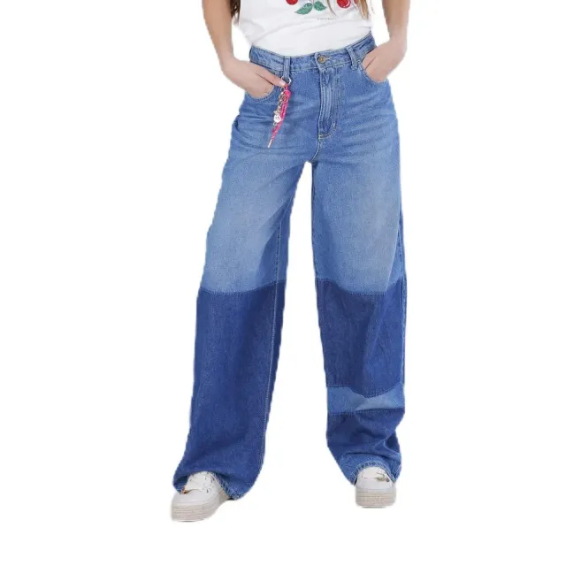 CafèNoir Jeans Gamba Ampia Donna Patchwork 42