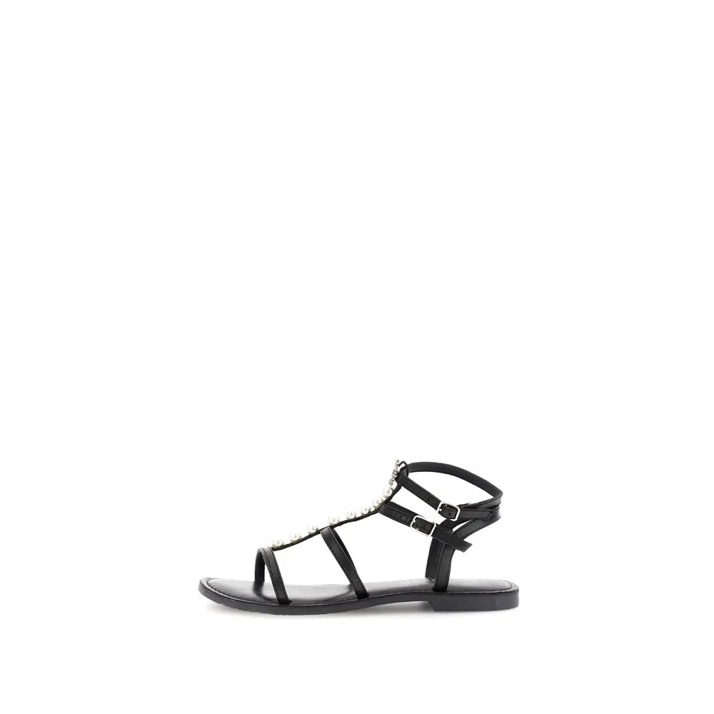 CafèNoir Flat sandali pelle fibbia gioiello donna