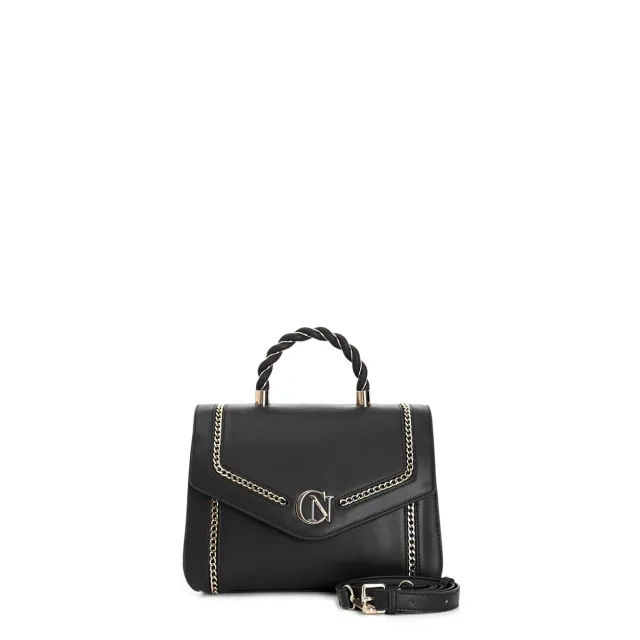 CafèNoir Borsa a Mano Catena Logo Nera Donna