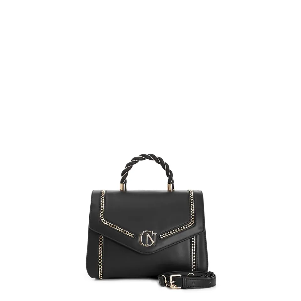 CafèNoir Borsa a Mano Catena Logo Nera Donna