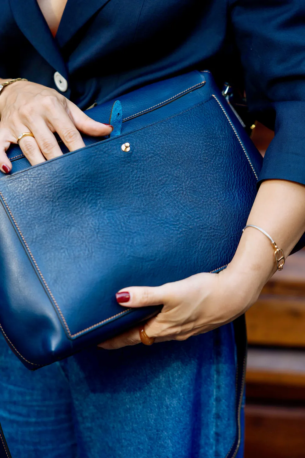 Aigin Milano Borsa Tracolla in Pelle Miele pieno fiore