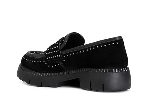 CafèNoir Mocassino Donna Camoscio Nero Microborchie