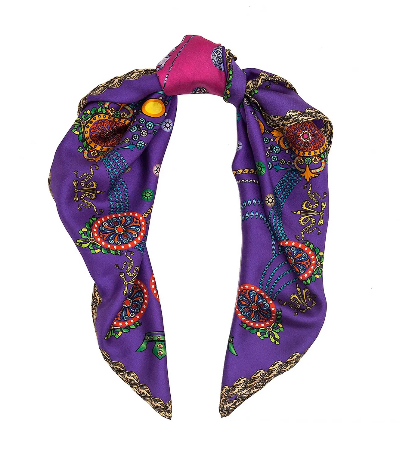 Cardinal Milano The Crown Foulard Seta Viola