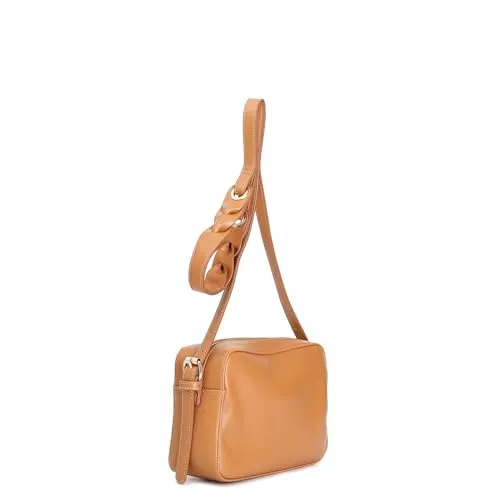 CafèNoir Camera Bag Donna Spallaccio Intrecciato Cuoio