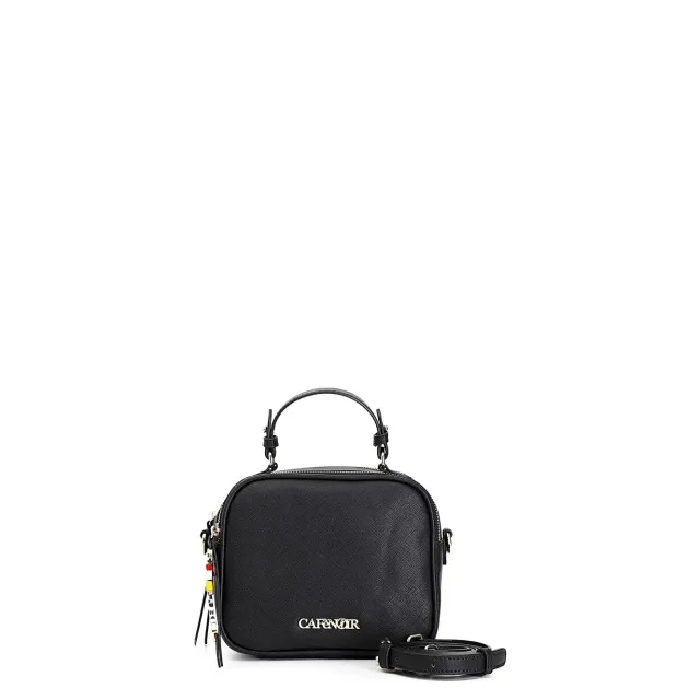 CafèNoir Camera Bag Donna Nera Saffiano Doppia Zip