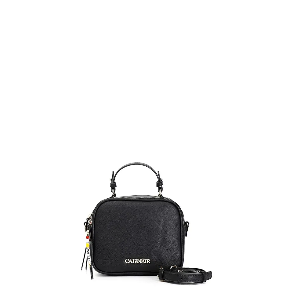 CafèNoir Camera Bag Donna Nera Saffiano Doppia Zip