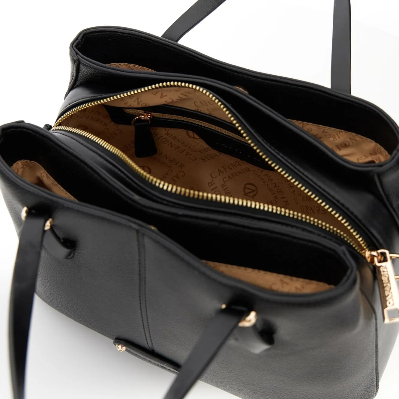 CafèNoir Tote Piccola Nera Effetto Pelle Martellata