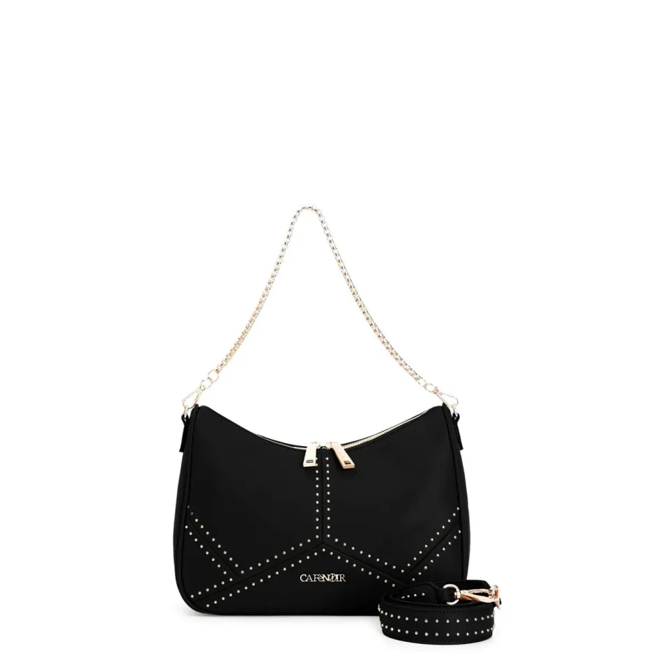 CafèNoir Borsa a Spalla Nera Micro Rivetti Patchwork