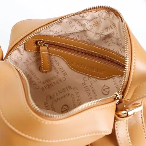 CafèNoir Camera Bag Donna Spallaccio Intrecciato Cuoio