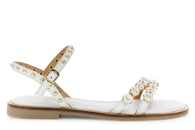 CafèNoir Gilda Sandali Nappa Nero Strass Tacco 1,5