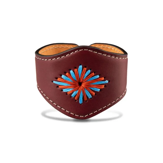 Re Artù in Firenze Gelda bracciale pelle bordeaux rigido