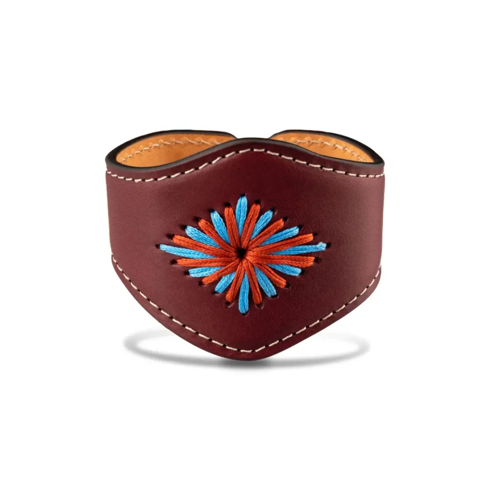 Re Artù in Firenze Gelda bracciale pelle bordeaux rigido