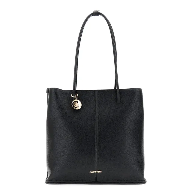 CafèNoir Tote Nera Effetto Pelle Manici Tubolari