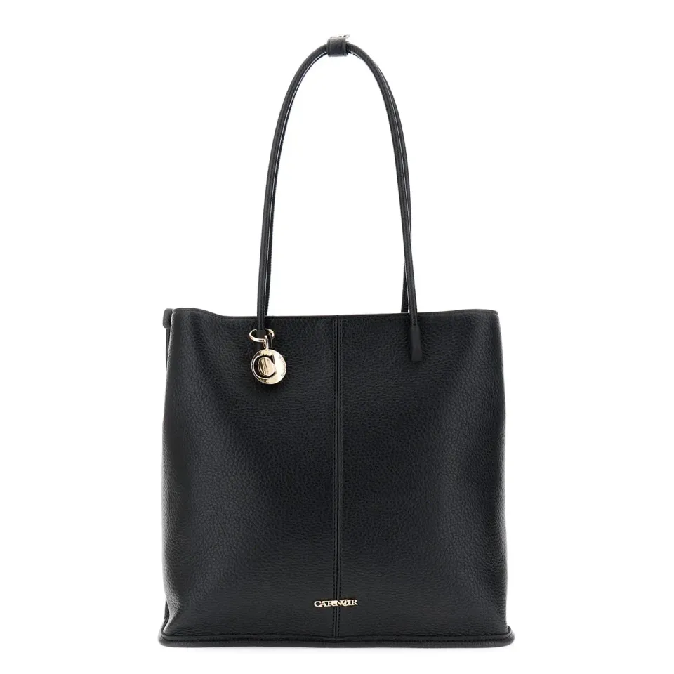 CafèNoir Tote Nera Effetto Pelle Manici Tubolari