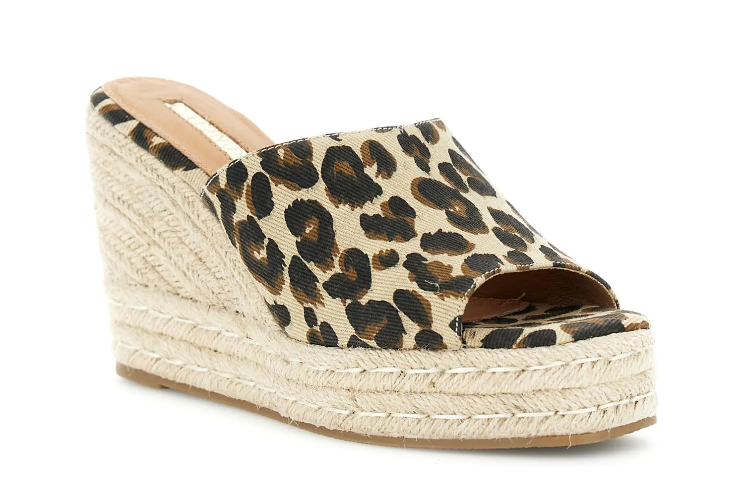 CafèNoir Ciabatta Sandali Donna Canvas Zeppa 10,5 cm