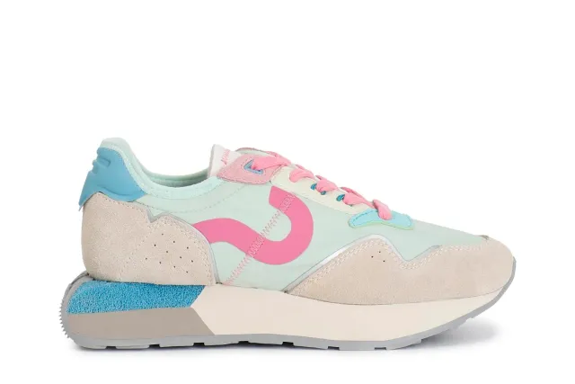 CafèNoir Running Tessuto Camoscio Donna Bianco Fuxia