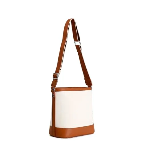 CafèNoir Secchiello Canvas Cuoio Profili Bauletto
