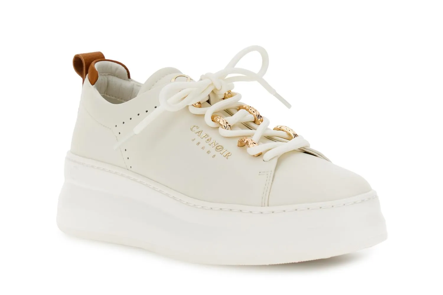 CafèNoir Sneakers Donna Avorio Pelle Platform