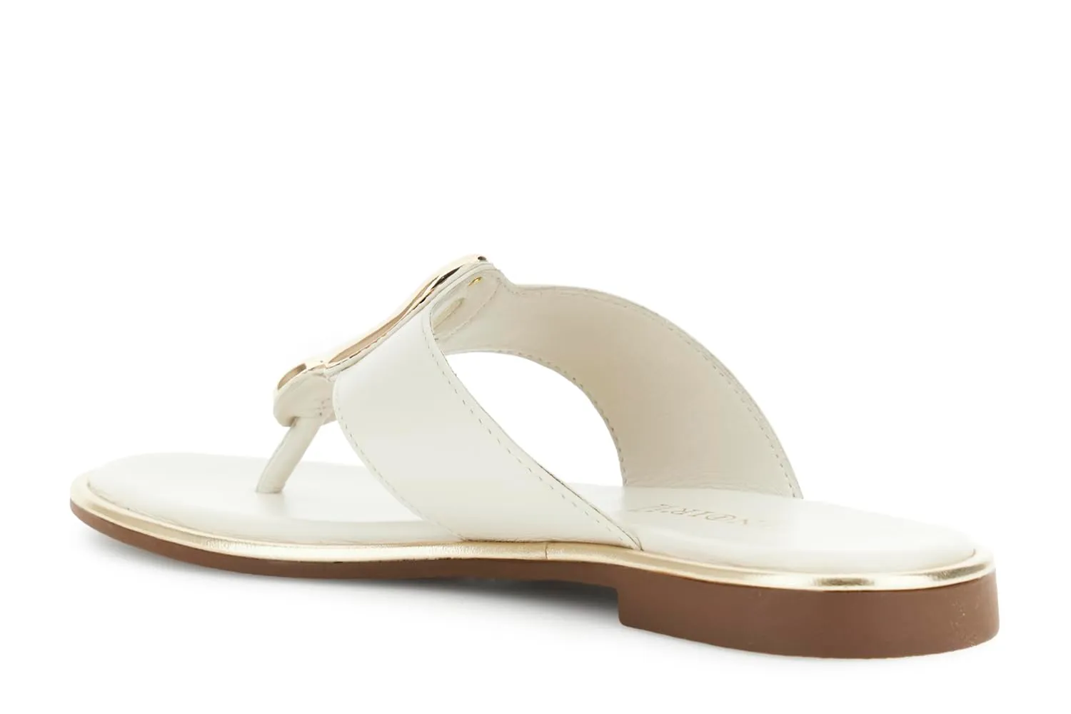 CafèNoir Infradito Pelle Osso 39 con Accessorio Piatti