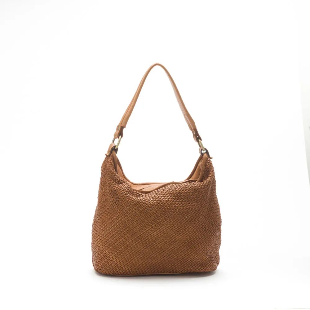La Via Firenze Butter V144 borsa spalla pelle intrecciata