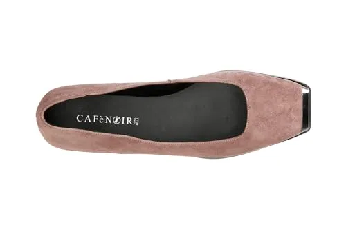 CafèNoir Ballerine Camoscio Rosa Antico Puntale Metallico