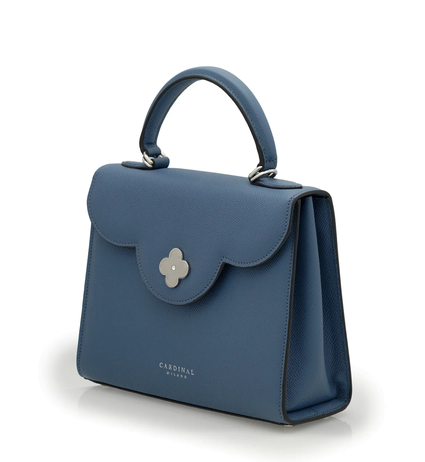 Cardinal Milano First Lady Blue Jeans borsa vitello blu martellato