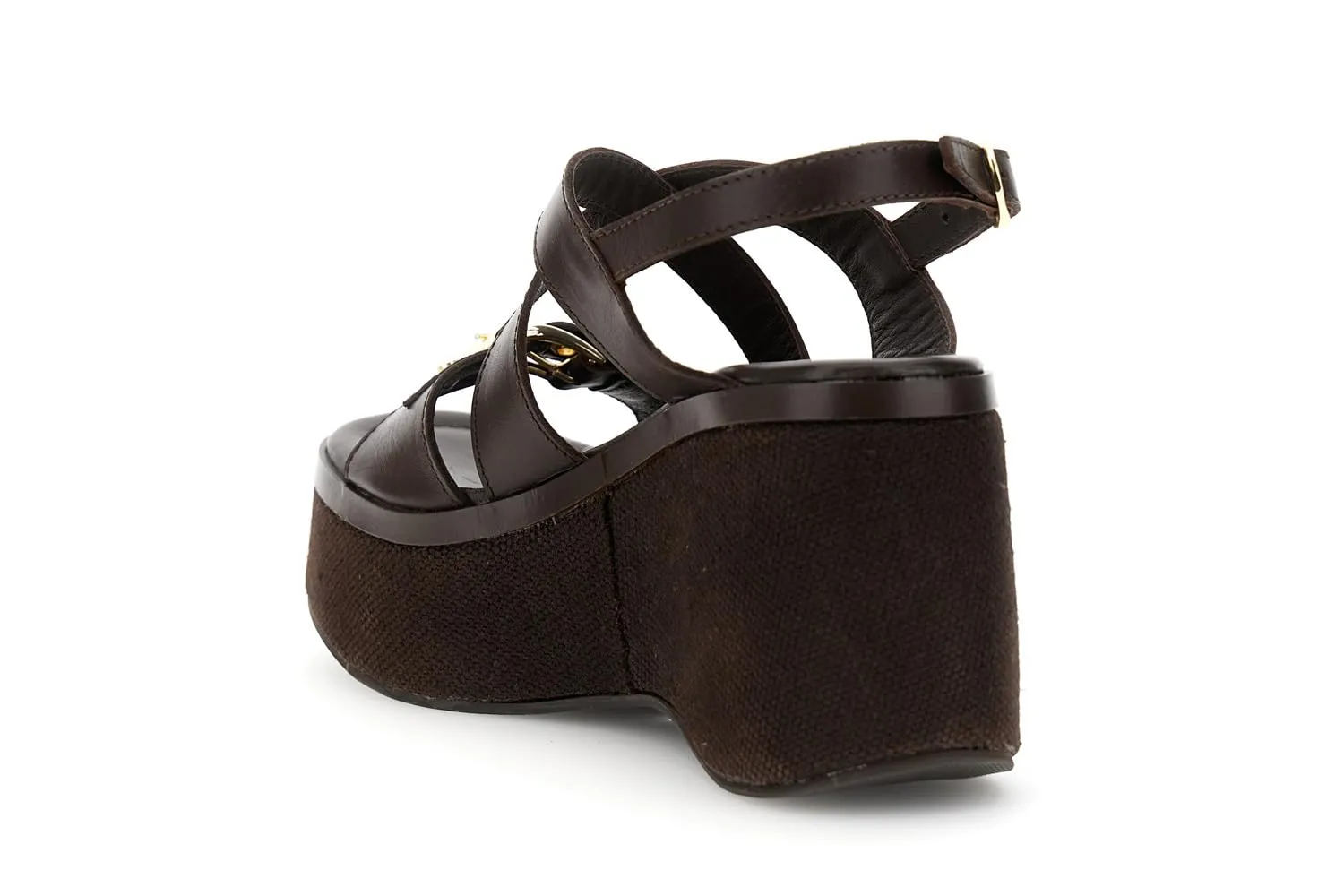 CafèNoir Sandali Donna Pelle Zeppa 9 cm Incrocio