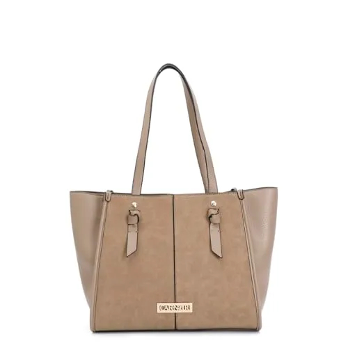 CafèNoir Tote Granoso Effetto Suede Fango