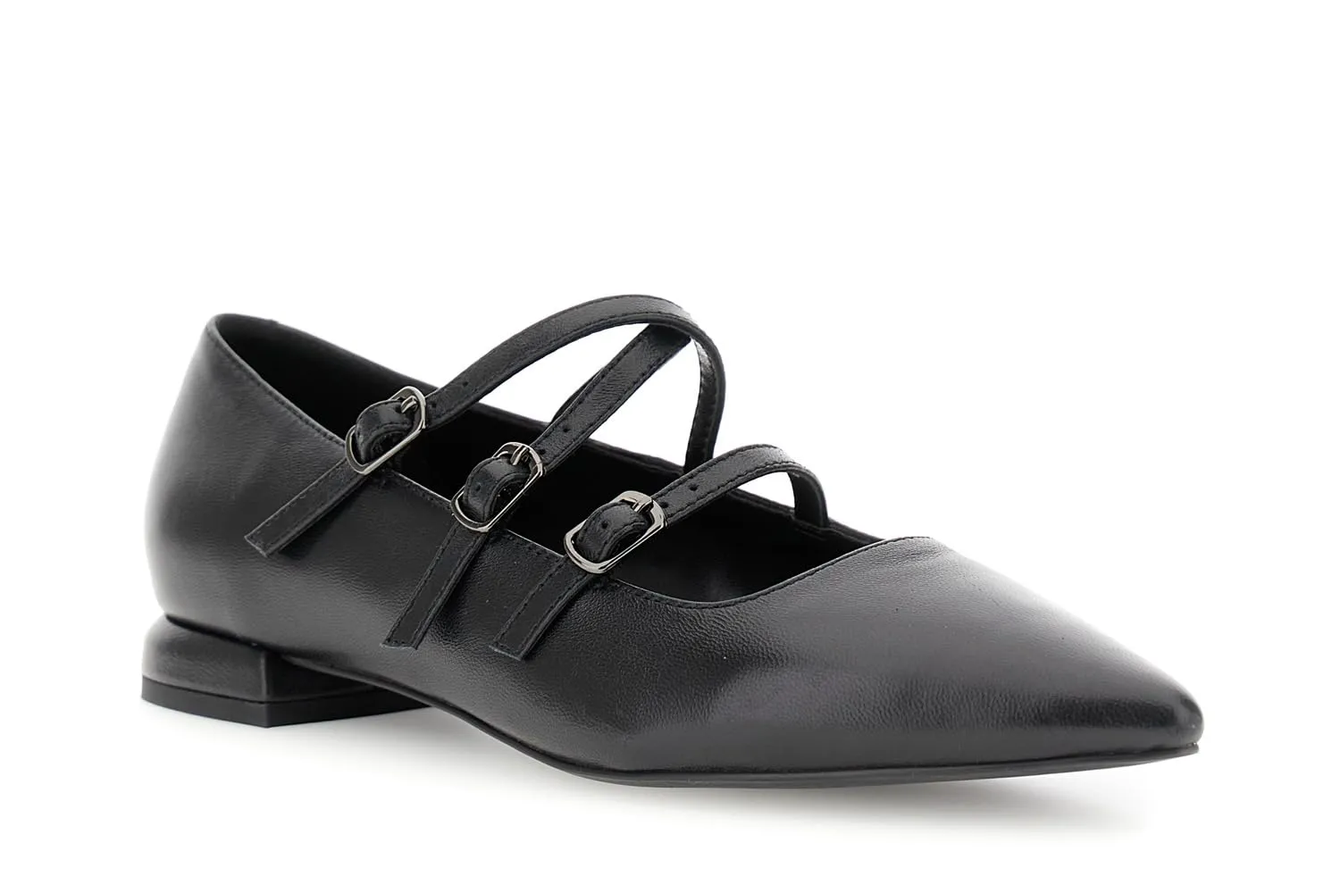 CafèNoir Ballerine Triplo Laccino Nere a Punta
