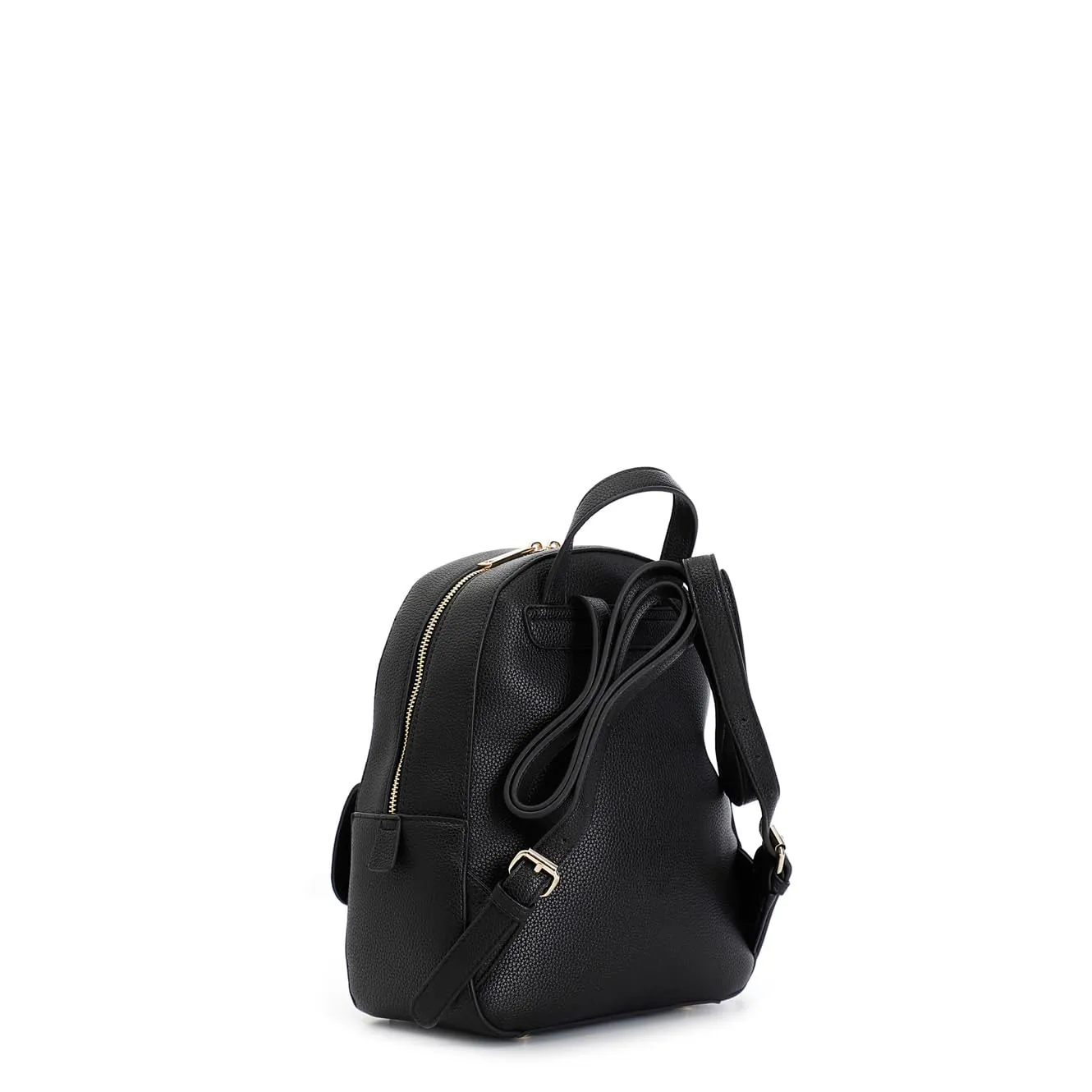 CafèNoir Zaino Nero Effetto Suede con Pattina