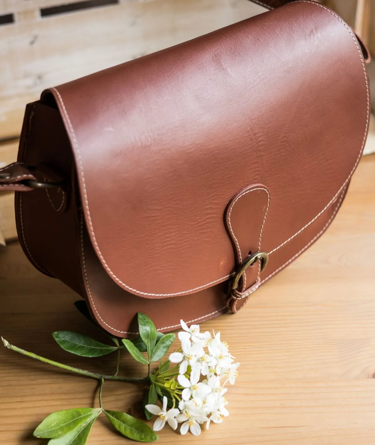 Figus 1979 Cuoio Vegetale borsa tracolla marrone cuoio