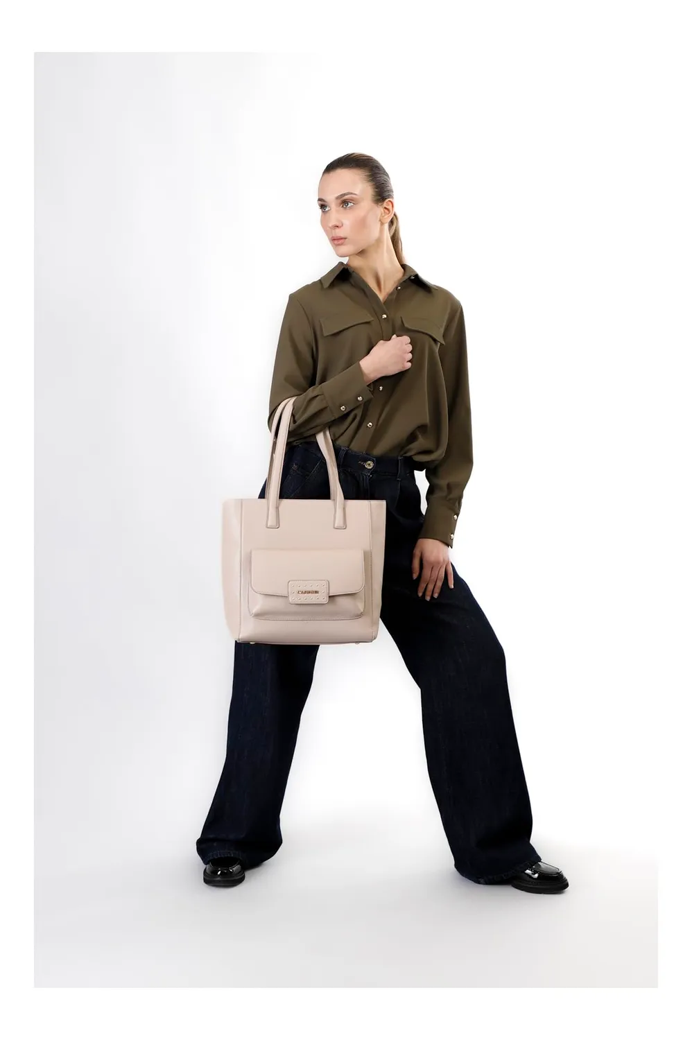 CafèNoir Tote Donna Taupe Effetto Suede