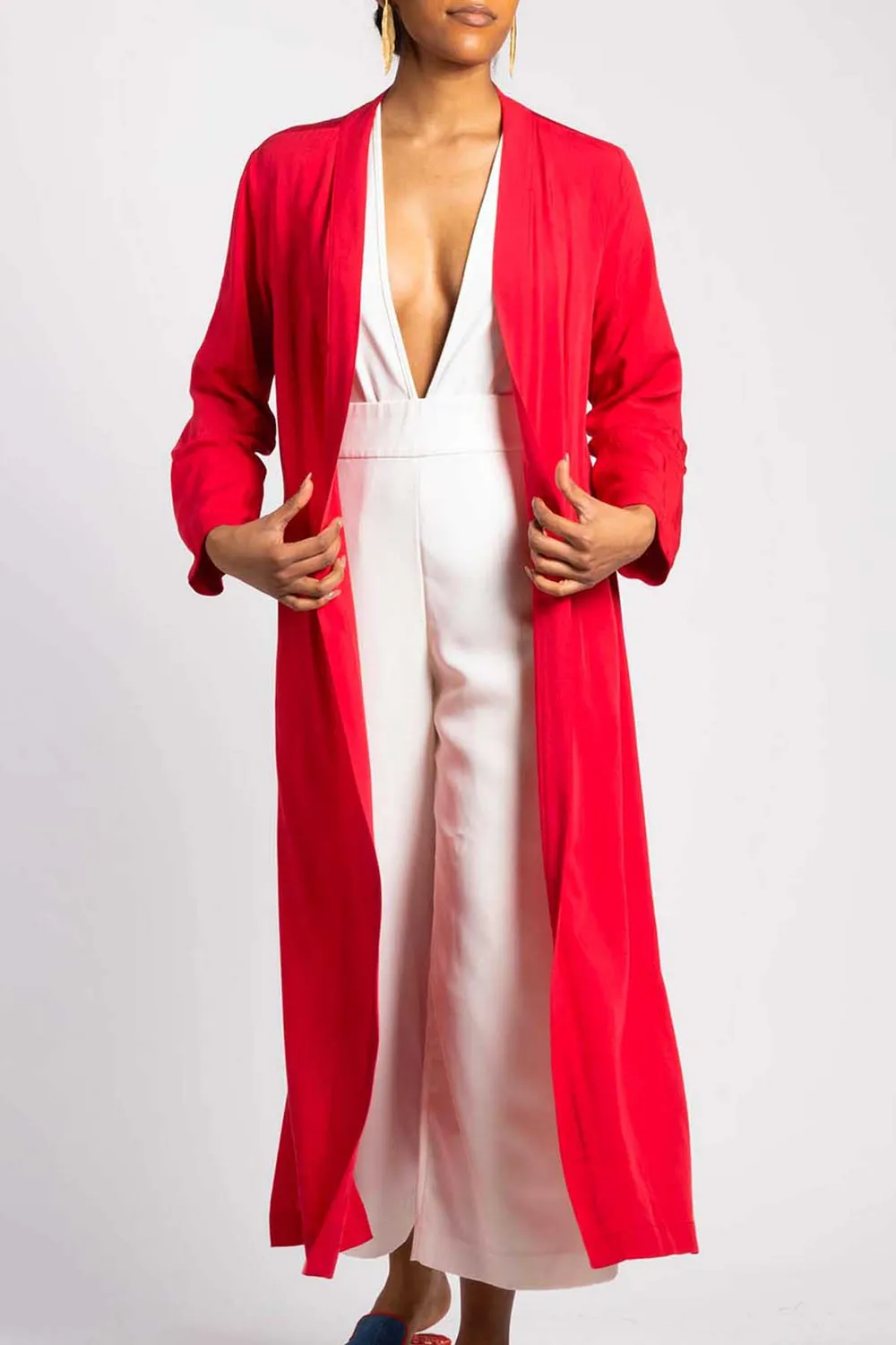 Figus Amalfi kimono viscosa rosso 100% viscosa