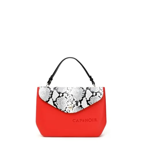 CafèNoir BJ0001 borsa a mano rosso bianco TU