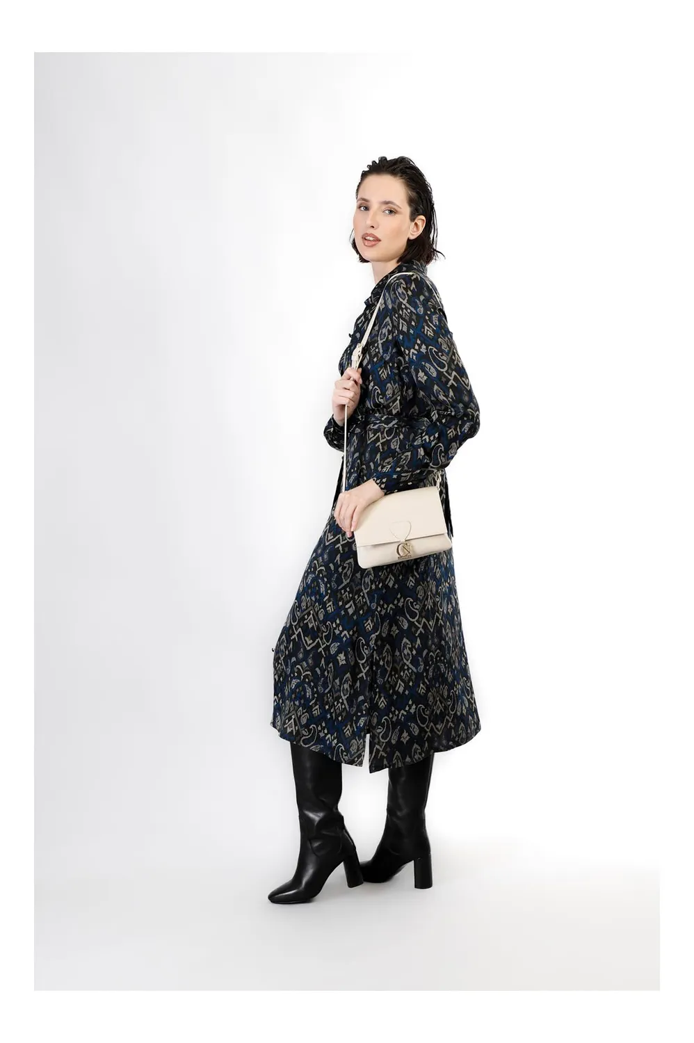 CafèNoir Borsa Pattina Pelle Dollaro Panna
