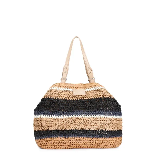 CafèNoir Tote Crochet Fatta a Mano Multi Nero