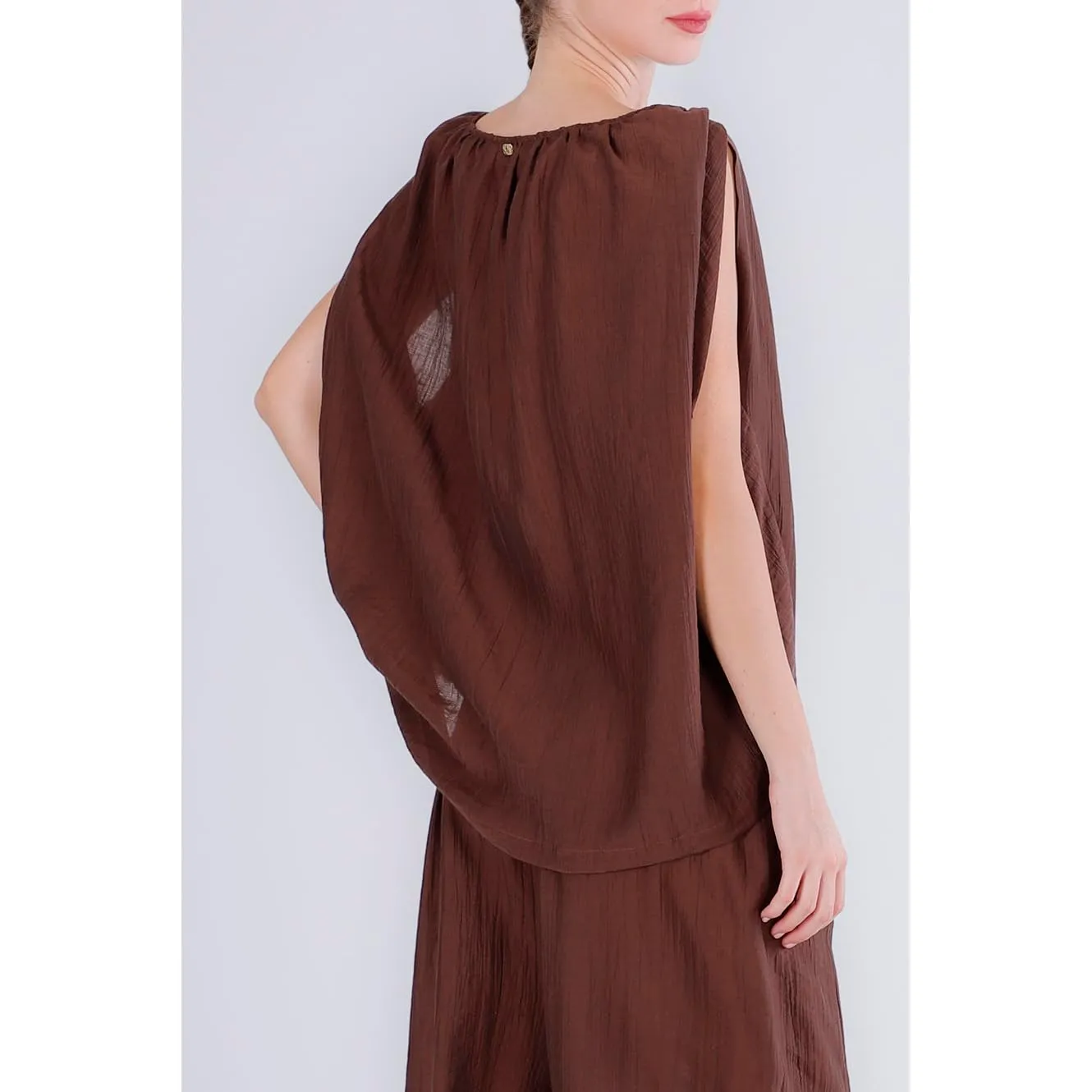 CafèNoir Blusa Giromanica Ampio Espresso M