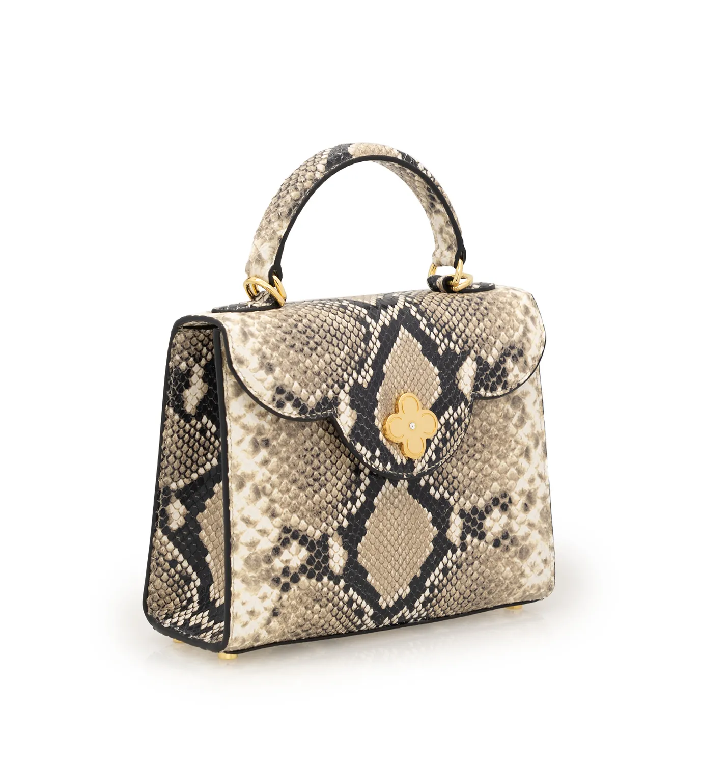 Cardinal Milano First Lady Small borsa pitone pietra vitello