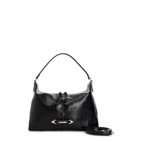 CafèNoir Zaino Donna Nero Trapuntato a Rombi con Zip