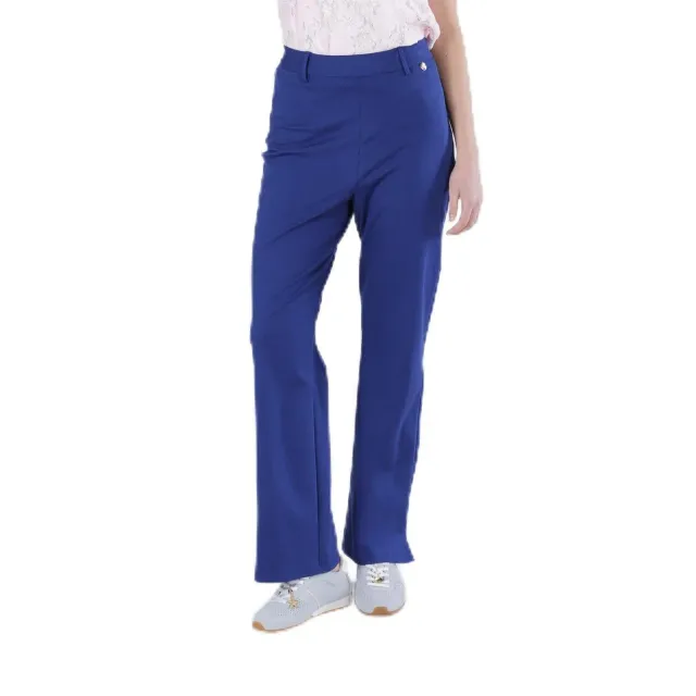 CafèNoir Pantaloni a Zampa Donna Blu Elasticizzati