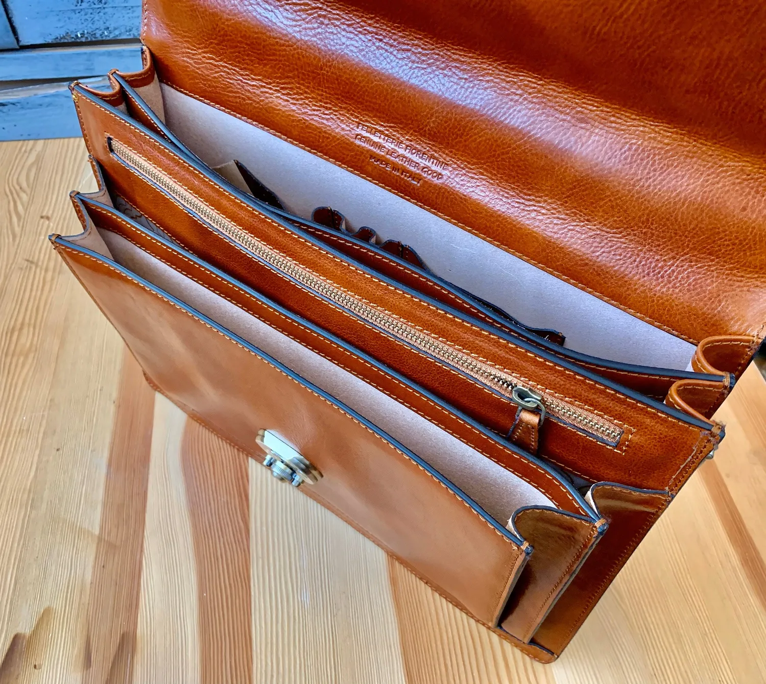 Aigin Milano cartella pelle uomo nera porta laptop
