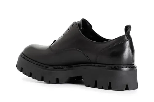 CafèNoir derby donna pelle nera allacciata