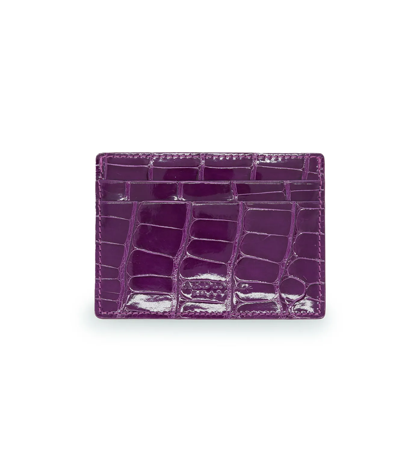 Cardinal Milano Purple Alligator porta carte viola